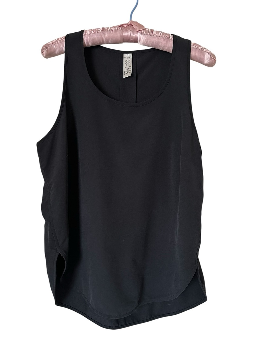 SPANX Black Scoop Neck Performance Tank Top Size M